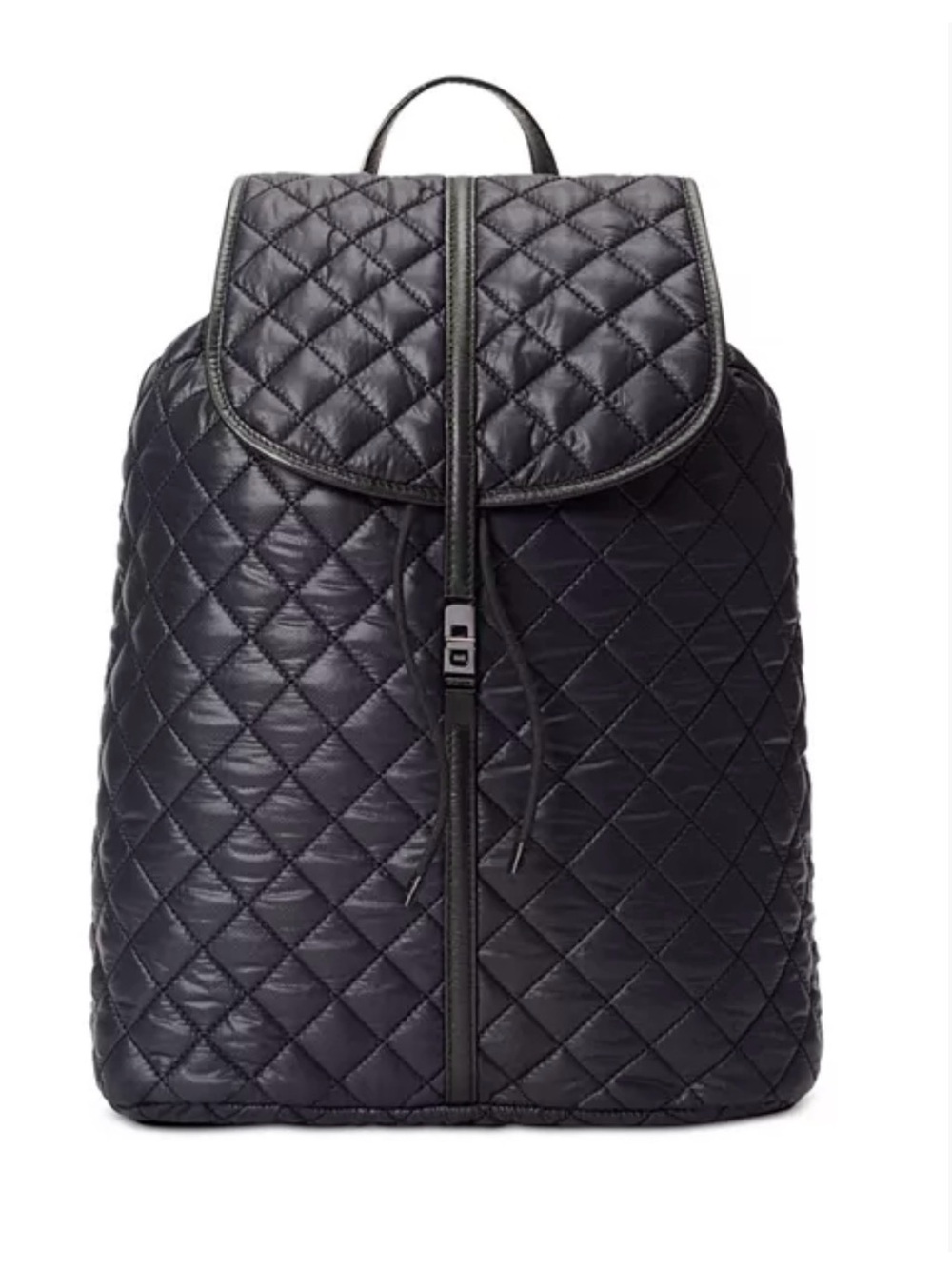MZ Wallace Quilted Black Backpack with Flap